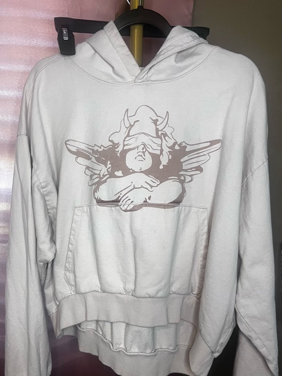 Boys Lie Sweaters - Boys Lie Blush Pink Hoodie with Angel Logo
